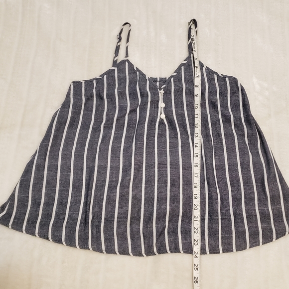 Shein 100% Cotton Black & White Striped Spaghetti Strap Tank Top - Picture 14 of 14